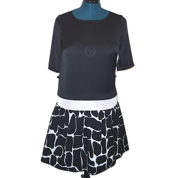 Class Roberto Cavalli USA 8 UK 12 Black And White Patterned Cocktail Dre… - Picture 1 of 8